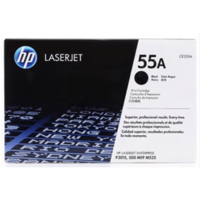 惠普 CE255A 55A 黑色原装硒鼓标准容量 (适用LaserJet P3015)