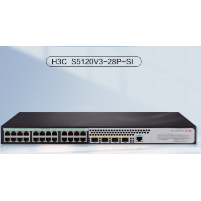 华三S5120V3-28P-SI 24口千兆电+4千兆光纤口三层网管企业级网络交换机